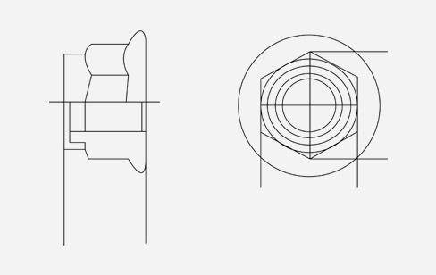 Autobloccanti flangiati con inserto in nylon