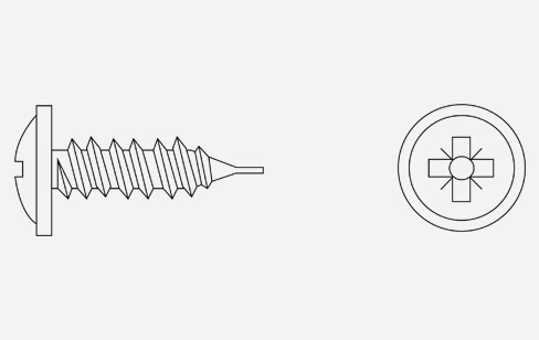 Testa mezza tonda finta rondella (dentellata)